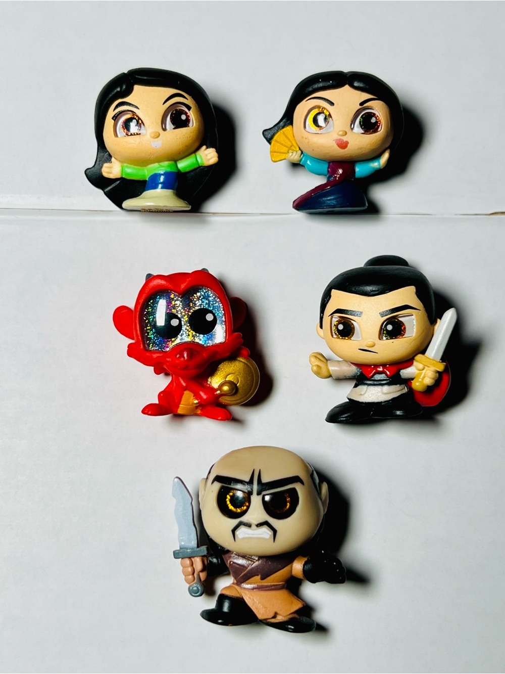 Exclusive Disney Doorables MULAN Lot 5 Rare Mushu, Li Shang, Mulan, and Shan Yu